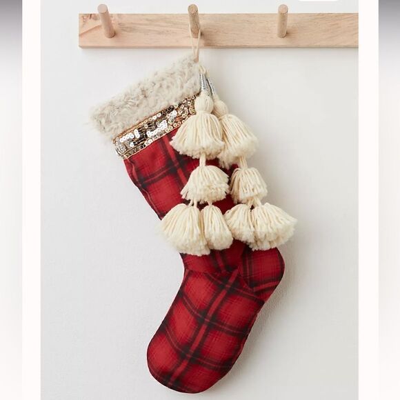 Free People FP One Holly Plaid Stocking - Picture 1 of 1